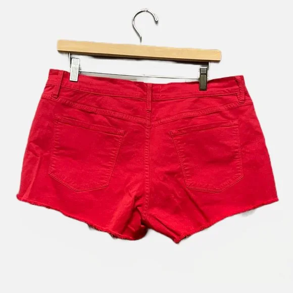 NWT! Frame Le Cutoff Denim Shorts Red/31 - Picture 2 of 7